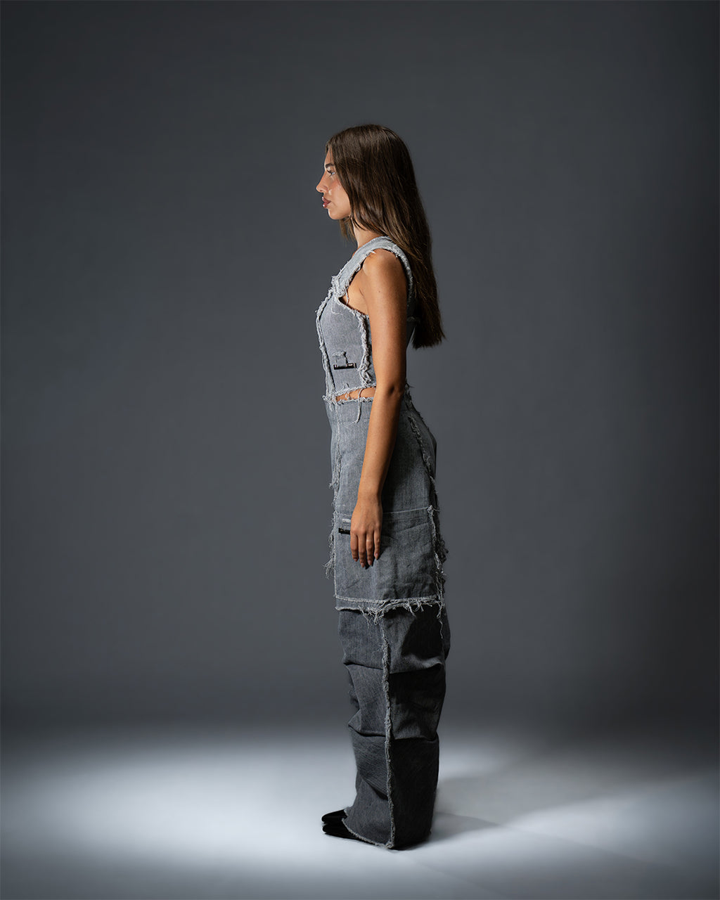 Cave Frayed Cargo Jeans